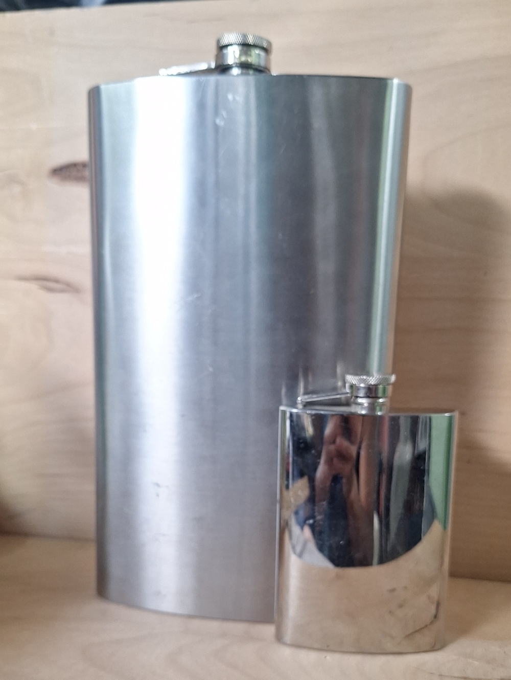 64-oz. Stainless Steel Flask & 7-oz Stainless Steel Flask - Picture 1 of 7
